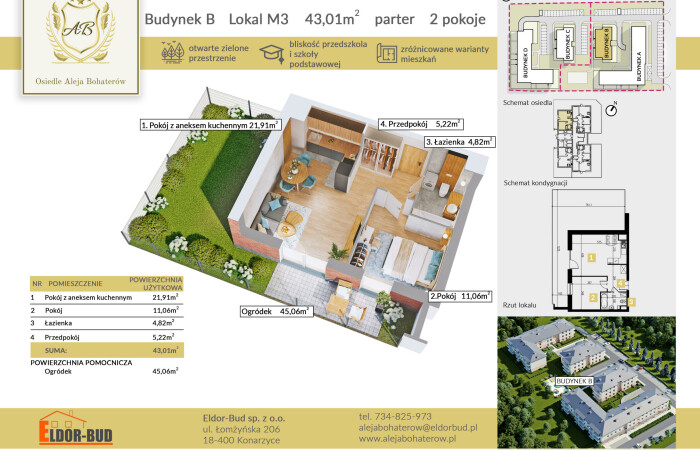 mazowieckie, ostrowski, Prestiżowe mieszkanie z ogródkiem – Aleja Bohaterów
