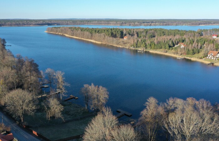 mrągowski, Mikołajki, Jora Wielka, Dom,  zabudowania nad jeziorem Tałty