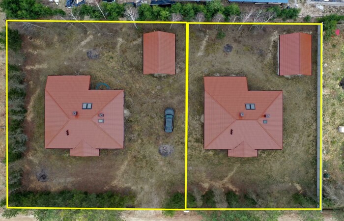 łomżyński, Zbójna, Piasutno Żelazne, Dom w stanie surowym nad rzeką Pisa Piasutno Żelazne