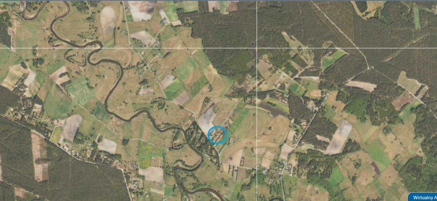 łomżyński, Zbójna, Piasutno Żelazne, Dom w stanie surowym nad rzeką Pisa Piasutno Żelazne