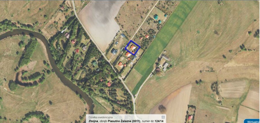łomżyński, Zbójna, Piasutno Żelazne, Dom w stanie surowym nad rzeką Pisa Piasutno Żelazne