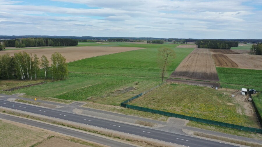 łomżyński, Śniadowo, Szosowa, DZIAŁKA INWESTYCYJNA PRZY NOWEJ DRODZE WOJEWÓDZKIEJ BLISKO ŁOMŻY