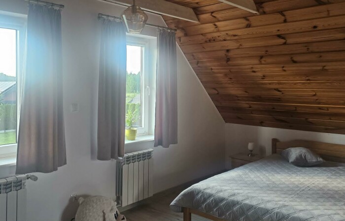 ostrołęcki, Myszyniec, Mazurska, Uroczy nowy dom z kominkiem  na Kurpiach