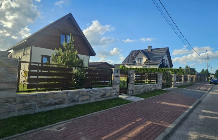 ostrołęcki, Myszyniec, Mazurska, Uroczy nowy dom z kominkiem  na Kurpiach