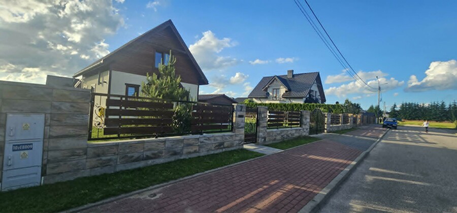ostrołęcki, Myszyniec, Mazurska, Uroczy nowy dom z kominkiem  na Kurpiach