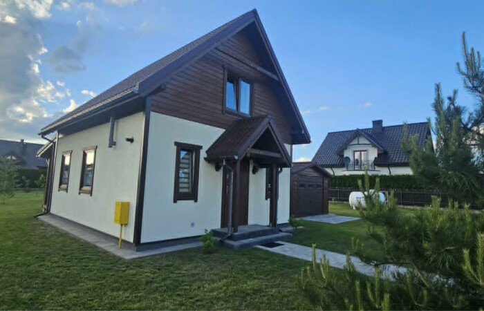 ostrołęcki, Myszyniec, Mazurska, Uroczy nowy dom z kominkiem  na Kurpiach