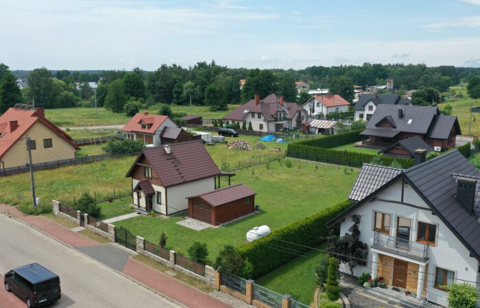 ostrołęcki, Myszyniec, Mazurska, Uroczy nowy dom z kominkiem  na Kurpiach