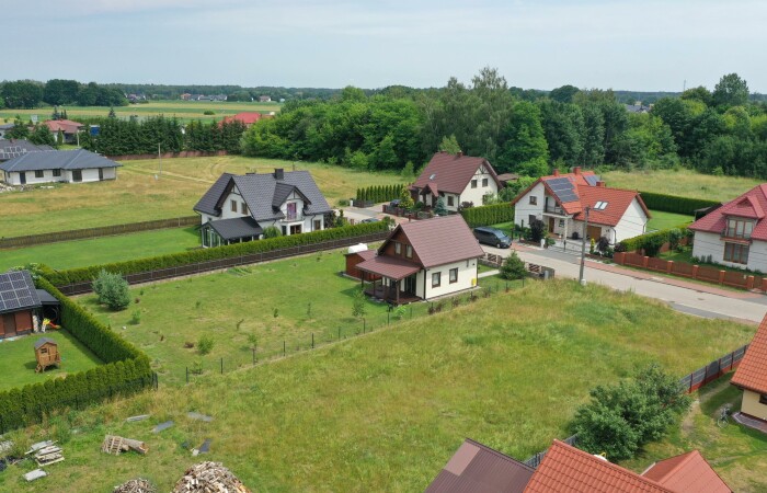 ostrołęcki, Myszyniec, Mazurska, Uroczy nowy dom z kominkiem  na Kurpiach