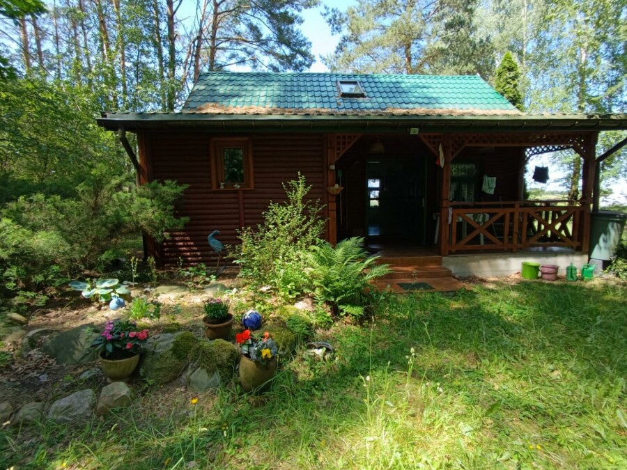 kolneński, Turośl, Cieciory, Domek ukryty w małym lesie, blisko rzeki, Cieciory gm. Turośl
