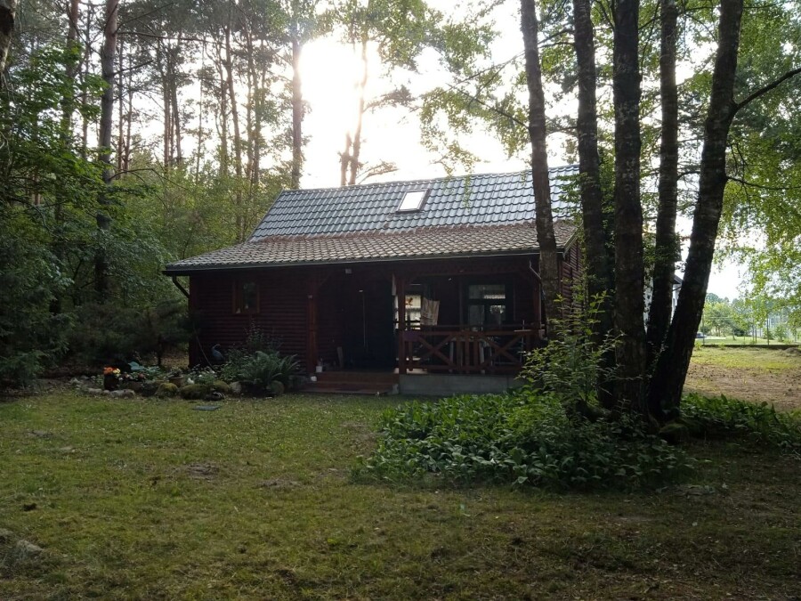kolneński, Turośl, Cieciory, Domek ukryty w małym lesie, blisko rzeki, Cieciory gm. Turośl