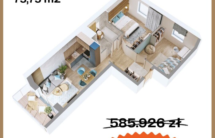 mazowieckie, ostrowski, Rodzinne 4 pokoje z balkonem – teraz tylko 6 983 zł/m²!!!