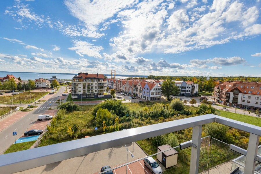 giżycki, Giżycko, Róży Wiatrów, Komfortowy 3-pokojowy lokal z tarasem i widokiem na jezioro – centrum Giżycka