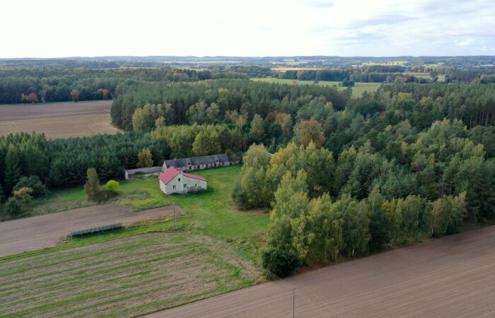 łomżyński, Przytuły, Kubra-Przebudówka, Siedlisko otoczone lasem Kubra-Przebudówka niedaleko Biebrzańskiego PN
